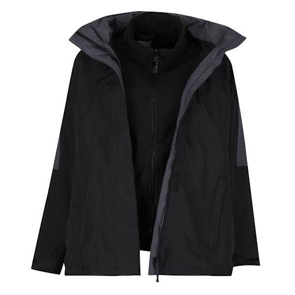 Regatta Womens/Ladies Defender III 3-i-1-jacka (vattentät och vindtät) Black/Seal Grey 18