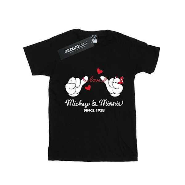 Disney Herr Mickey Mouse Love Hands T-shirt L Svart Black L