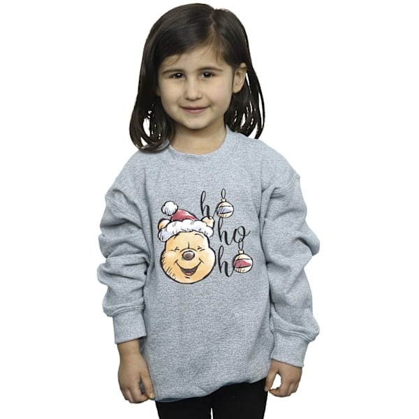 Disney Girls Winnie The Pooh Ho Ho Ho Baubles Sweatshirt 5-6 år Sports Grey 5-6 Years