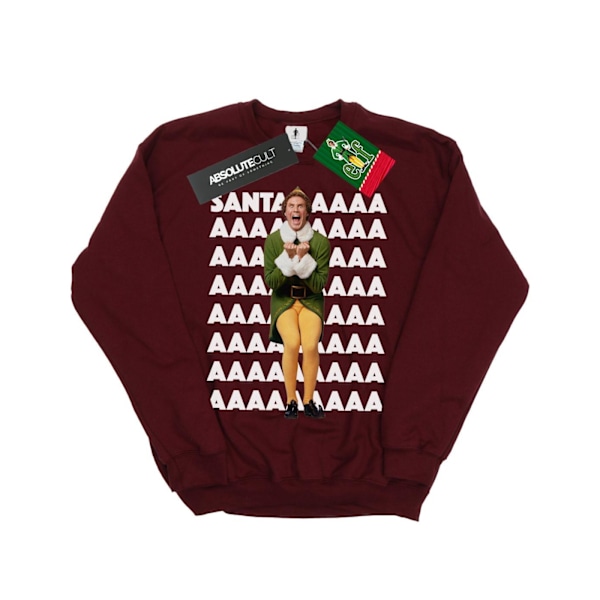 Elf Boys Buddy Santa Scream Sweatshirt 5-6 år Bourgogne Burgundy 5-6 Years