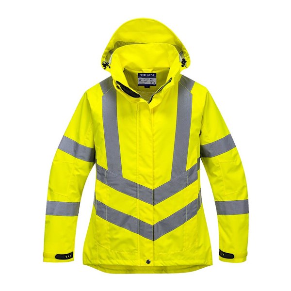Portwest Dam/Kvinnor Regn Hi-Vis Andningsbar Jacka XS Gul Yellow XS