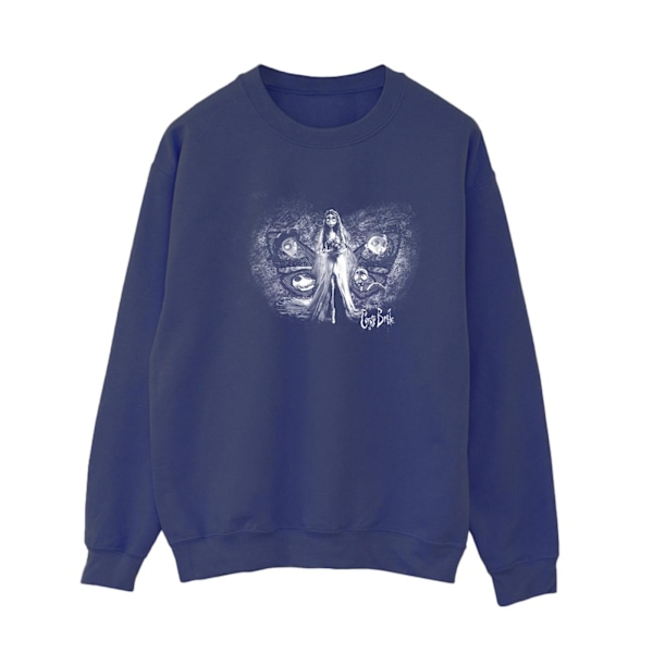 Corpse Bride Dam sweatshirt med fjäril för kvinnor/damer, XXL, marinblå Navy Blue XXL