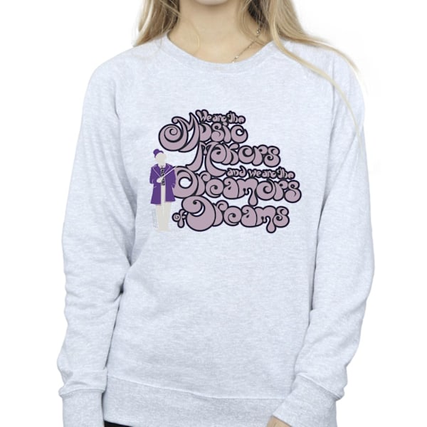 Willy Wonka Damdrömmare Text Sweatshirt L Sports Grå Sports Grey L