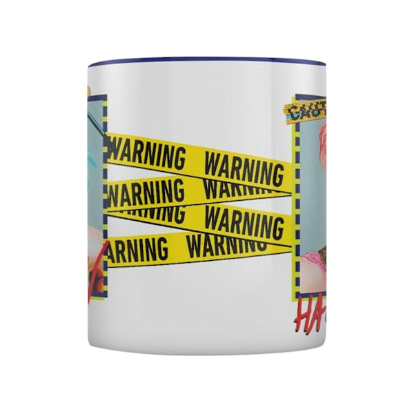 Birds Of Prey Varning Harley Quinn Mugg En Storlek Vit/Blå White/Blue One Size