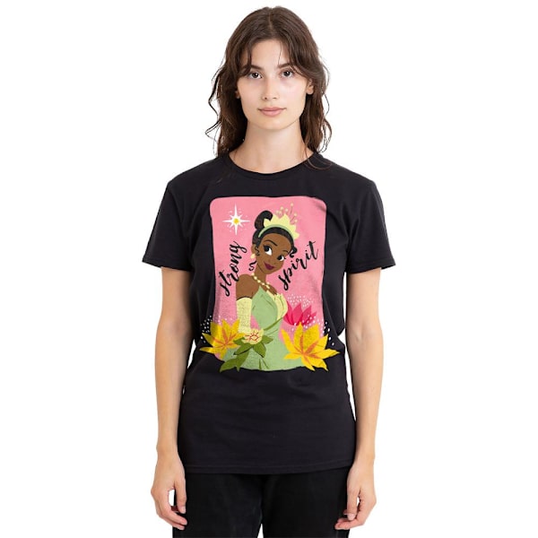 Prinsessan och Grodan Unisex Vuxen Strong Spirit Tiana T-Shirt Black XL