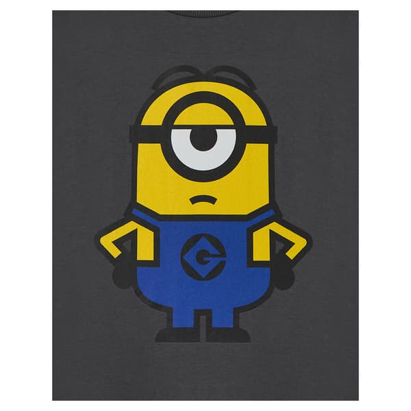Minions Kortärmad T-shirt för barn 5-6 år Kolgrå Charcoal 5-6 Years