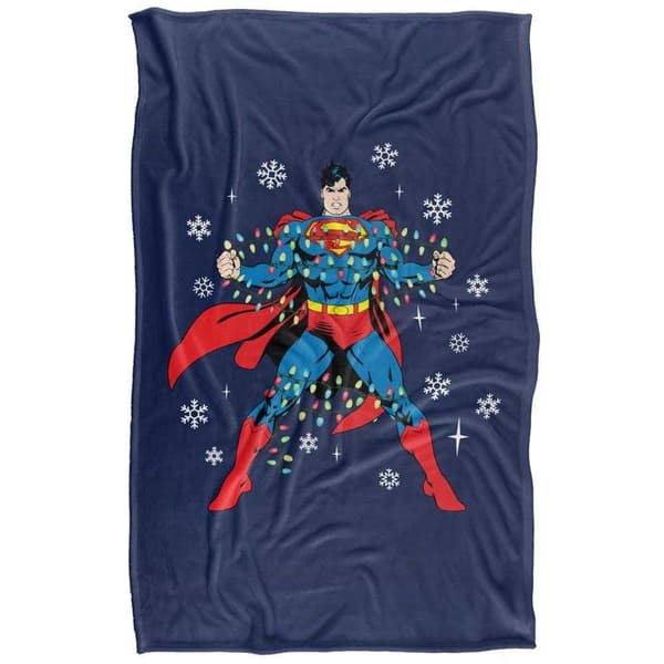 Stålmannen Julbelysning Mjuk Filt 147cm x 91cm Multi Multicoloured 147cm x 91cm