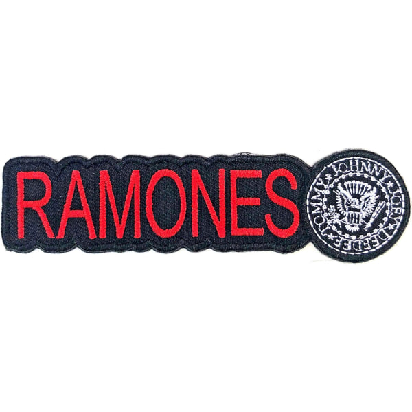 Ramones logotyp stryks på lapp En one size Röd/Svart/Vit Red/Black/White One Size