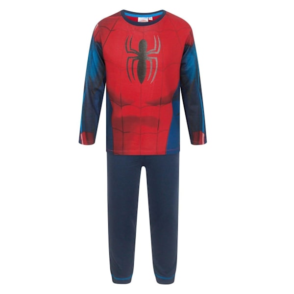 Spider-Man Pojkes Pyjamas Set Lång 3 År Röd/Marinblå Red/Navy 3 Years