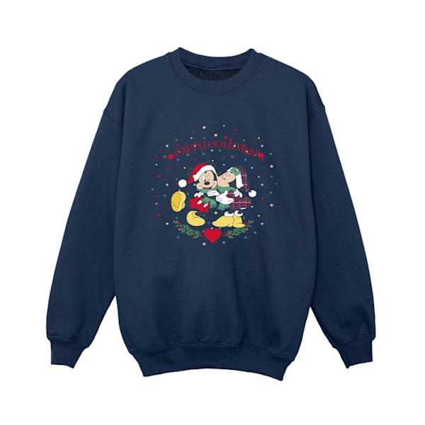 Disney Boys Mickey Mouse Mickey Minnie Jultröja 7-8 Navy Blue 7-8 Years