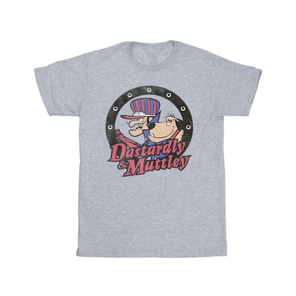 Wacky Races Herr Dastardly Och Mutley Cirkel T-Shirt M Sports G Sports Grey M
