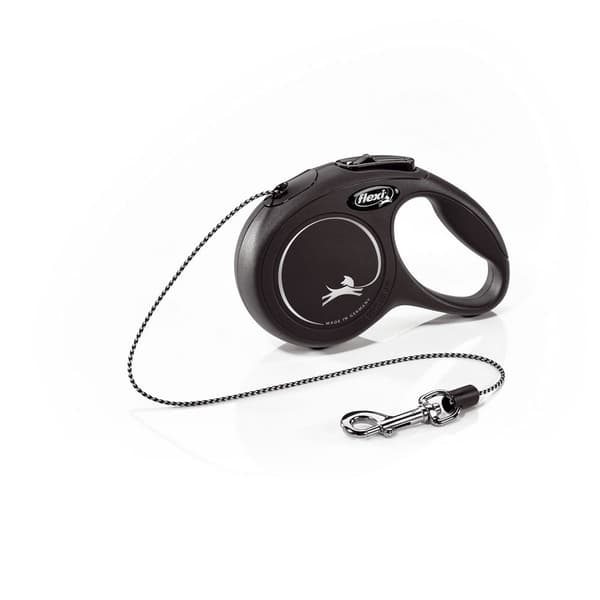 Flexi New Classic Retractable Hundkoppel 8m Svart Black 8m