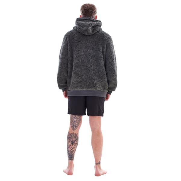 Keanu Herr Sherpa Pull Over Hoodie L Kolgrå Charcoal L