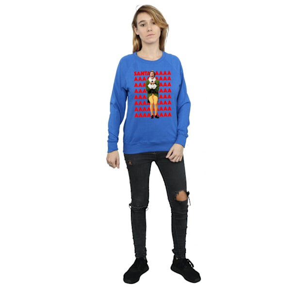 Elf Dam/Damer Buddy Santa Scream Sweatshirt XXL Royal Blue Royal Blue XXL