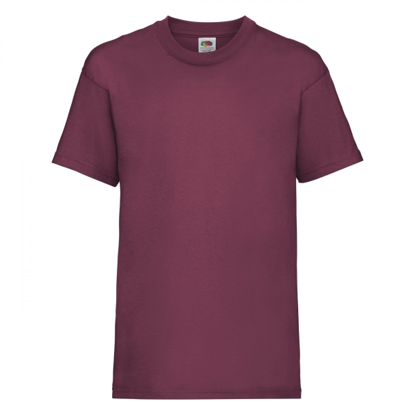 Fruit Of The Loom Barn/Barn Unisex Valueweight Kortärmad Burgundy 14-15