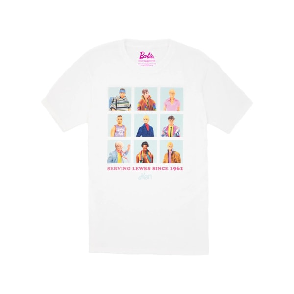 Barbie Mens Serving Lewks Sedan 1961 Ken T-shirt S Vit White S