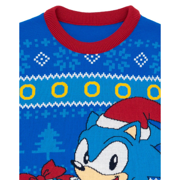 Sonic The Hedgehog Jultröja för män XXL Blå/Röd Blue/Red XXL