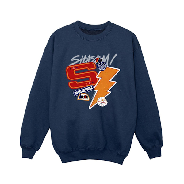DC Comics Boys Shazam Fury Of The Gods Sticker Spam Sweatshirt Navy Blue 7-8 Years