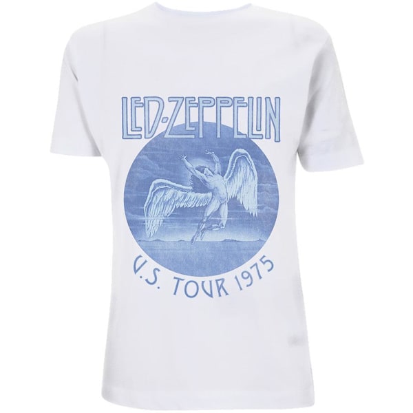 Led Zeppelin Unisex Adult Tour ´75 Wash T-Shirt XL Vit White XL