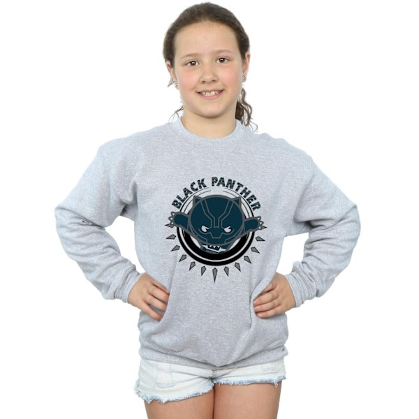 Marvel Girls Kawaii Black Panther Pounce Sweatshirt 12-13 år Sports Grey 12-13 Years