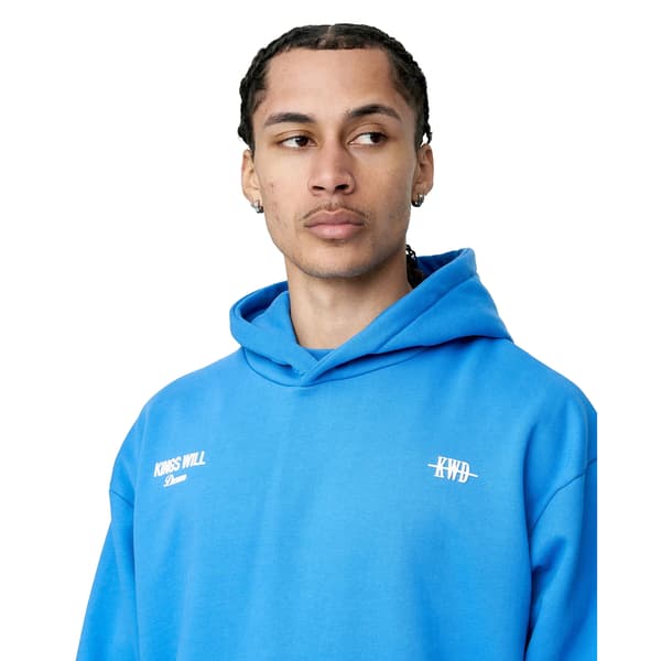 Kings Will Dream Herr Studio Garment District Hoodie med ryggtryck Blue S