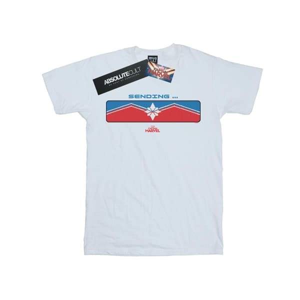 Marvel Pojkar Captain Marvel Sending T-shirt 9-11 år Vit White 9-11 Years