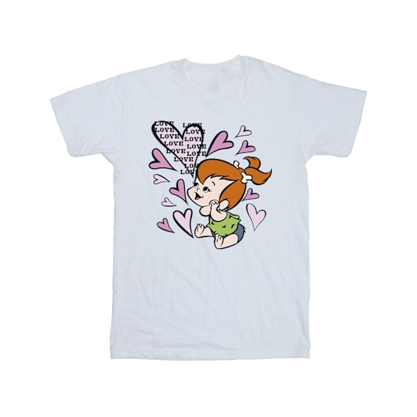 The Flintstones Boys Pebbles Love Love Love T-Shirt 3-4 år W White 3-4 Years