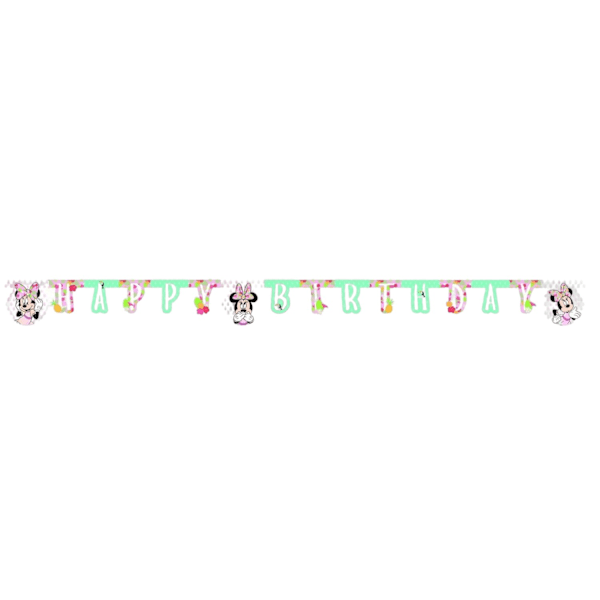 Disney Tropical Minnie Mouse Grattis på födelsedagen Banner En Storlek Flerfärgad Multicoloured One Size