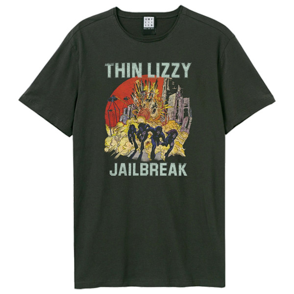 Amplified Unisex Adult Jailbreak Thin Lizzy T-Shirt M Charcoal Charcoal M