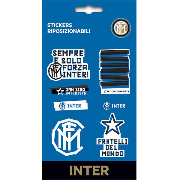 FC Inter Milan Klistermärkes Set One Size Blå Blue One Size