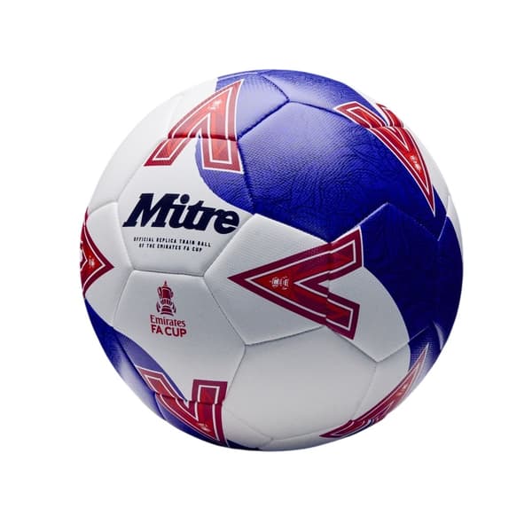 Mitre Emirates FA Cup 25/26 Fotboll 4 Vit/Blå/Röd White/Blue/Red 4