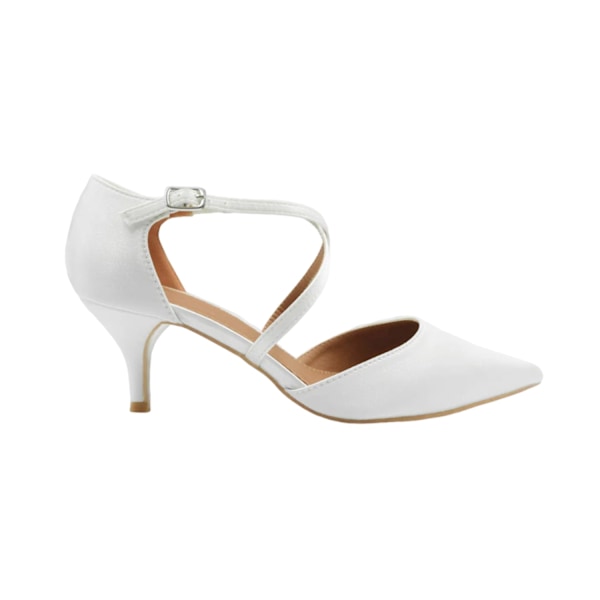 Var är det ifrån Dam/Dam Kennedi Satin Crossover Strap W Off White 4 UK Wide