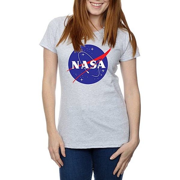 NASA Dam/Damer Insignia Distressed Logo T-Shirt XXL Sports Sports Grey XXL