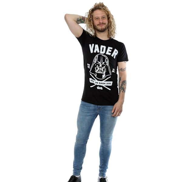 Star Wars Darth Vader College T-shirt för män, M, svart Black M