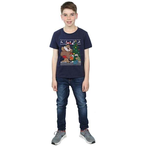 The Flintstones Boys Jul Fair Isle T-Shirt 12-13 År Marinblå Navy Blue 12-13 Years