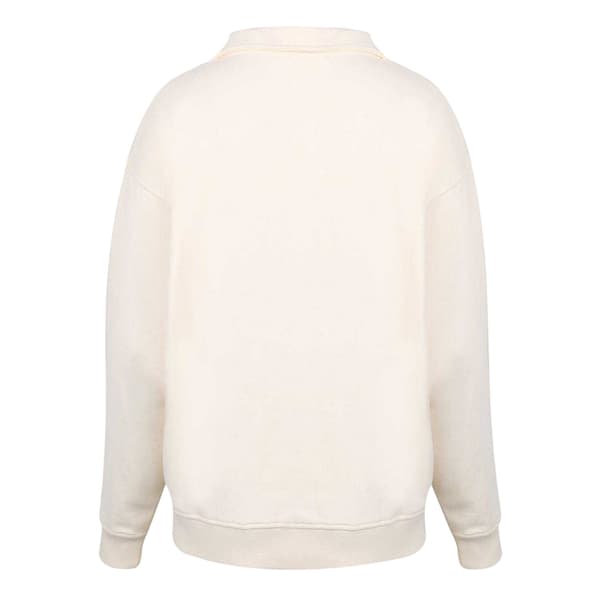 Slazenger Dam Broderad Logotyp Drop Shoulder Relaxed White 8 UK