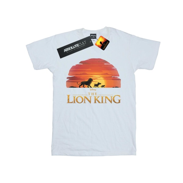Disney Girls The Lion King Movie Sunset Logo Bomull T-shirt 9-1 White 9-11 Years