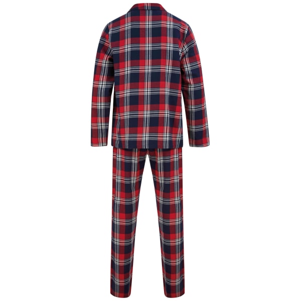 SF Herr Tartan Pyjamas Set S Röd/Navy Red/Navy S