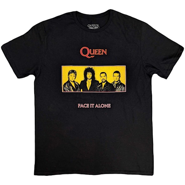 Queen Unisex Adult Face It Alone Panel T-Shirt L Svart Black L