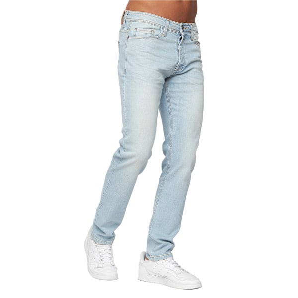 Crosshatch Buraca Slim Jeans 34S Light Wash för män Light Wash 34S