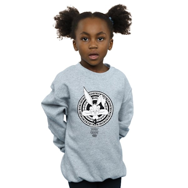 Looney Tunes Girls Wile E Coyote Super Genius Sweatshirt 7-8 år Sports Grey 7-8 Years