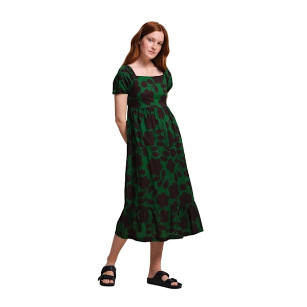 Regatta Dam/Dam Orla Kiely Blommig Sommar Midiklänning 14 UK Green 14 UK