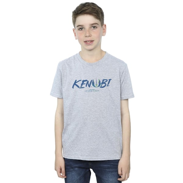 Star Wars: Obi-Wan Kenobi Pojkar Målad T-shirt 5-6 år Sports Grey 5-6 Years