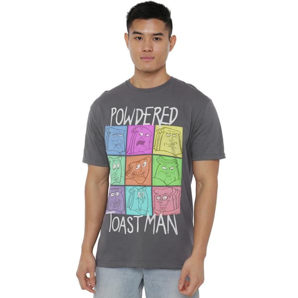 Ren & Stimpy Herr PTM Expressions T-Shirt M Kolgrå Charcoal M