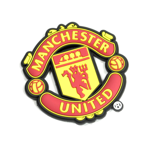 Manchester United FC vapen Kylskåpsmagnet En one size gul/röd Yellow/Red One Size