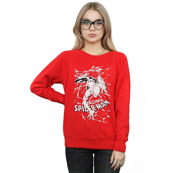 Marvel Dam/Kvinnor Spider-Man Web Crawler Sweatshirt L Röd Red L