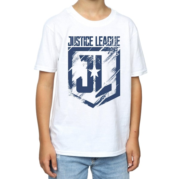 DC Comics Boys Justice League Movie Indigo Logo T-Shirt 9-11 År White 9-11 Years