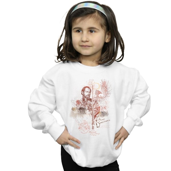 Fantastiska vidunder Girls Albus Dumbledore Sweatshirt 5-6 år Vit White 5-6 Years