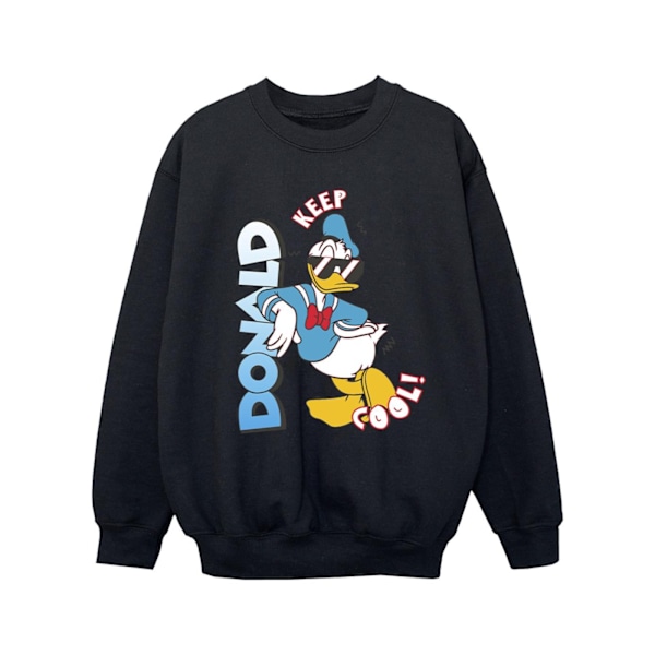 Disney Girls Donald Duck Cool Sweatshirt 5-6 år Svart Black 5-6 Years