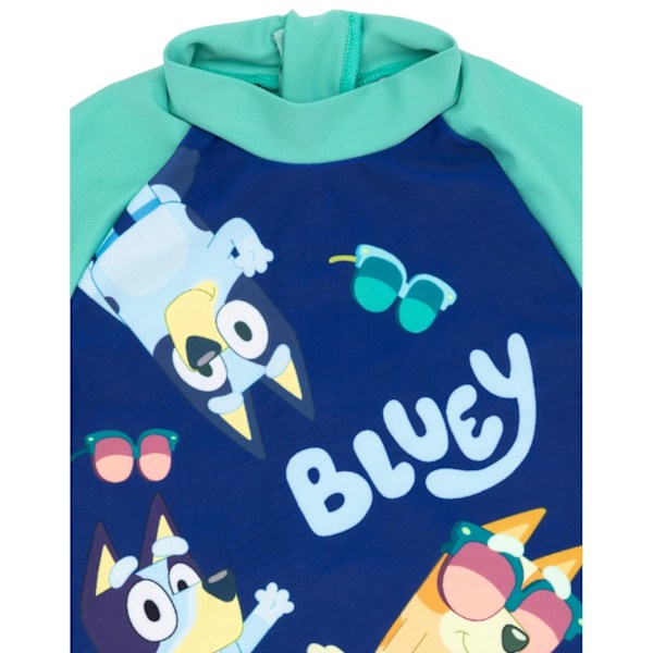 Bluey Pojkar En Delig Baddräkt 5-6 År Grön/Marinblå Green/Navy Blue 5-6 Years